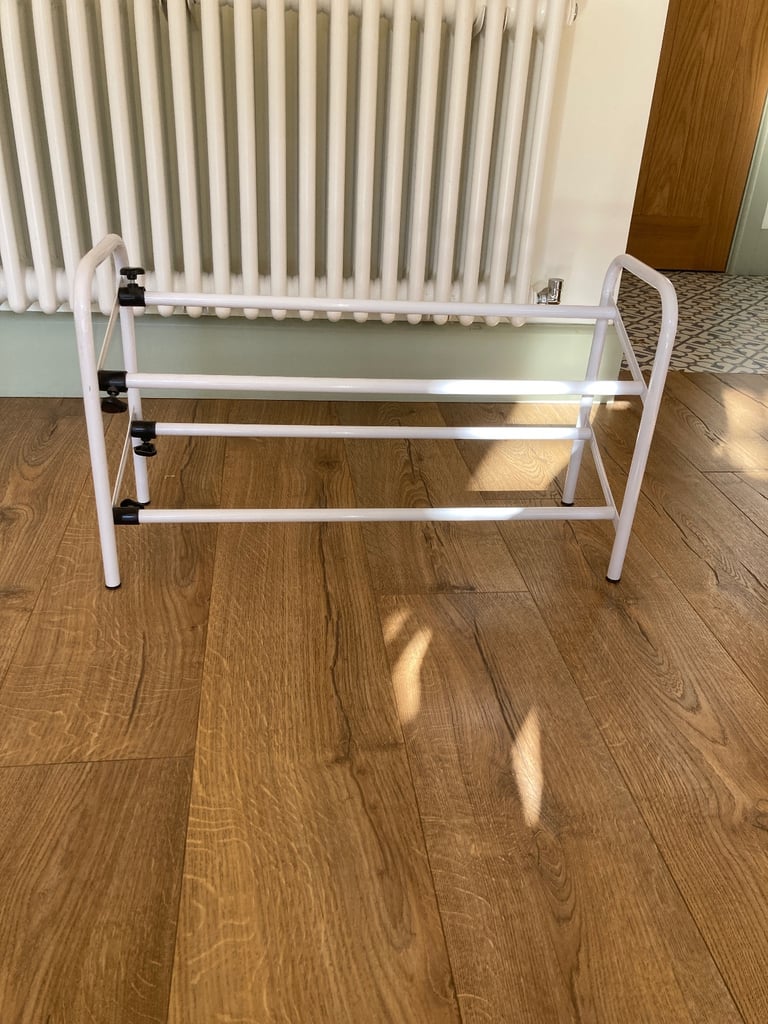 White metal 2 tier shoe rack 