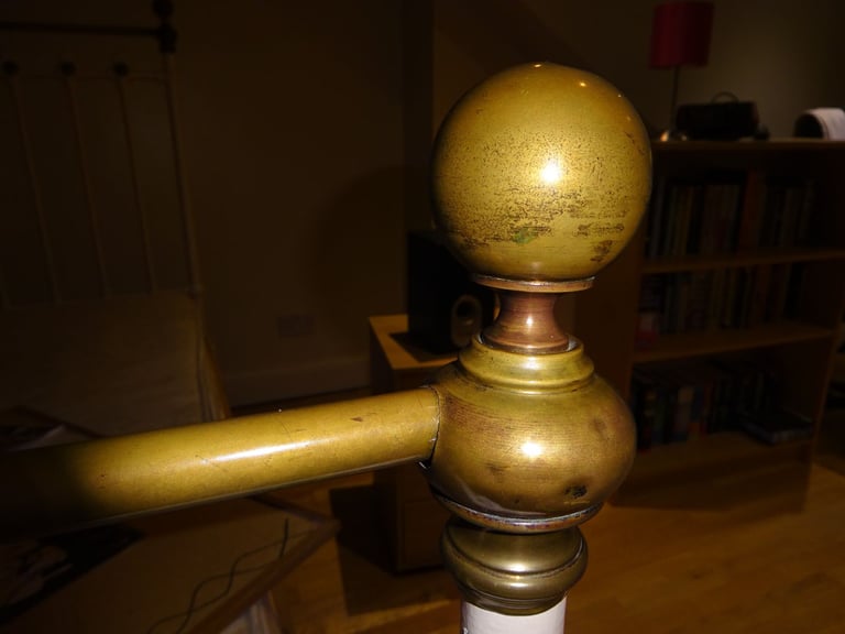 Antique victorian brass and iron double bed