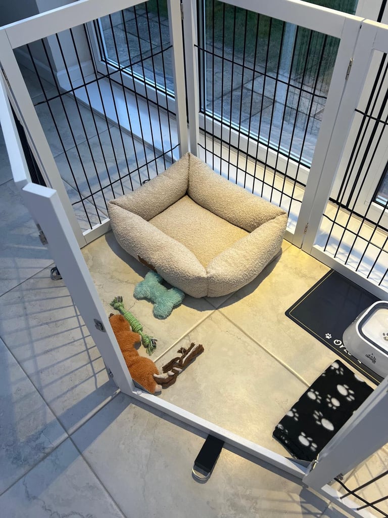 White Wood Puppy Pen - Lords & Labs Brand