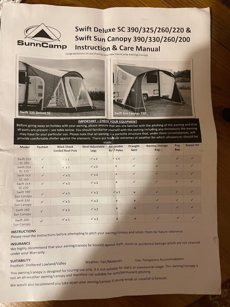 SunnCamp Swift 220 Deluxe SC