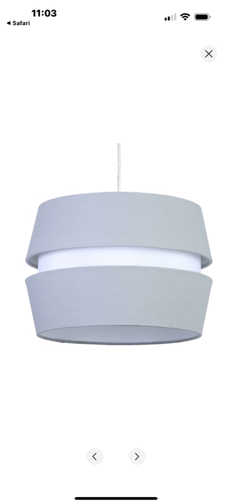 Colours Cassio light grey two tier cylinder light shades 