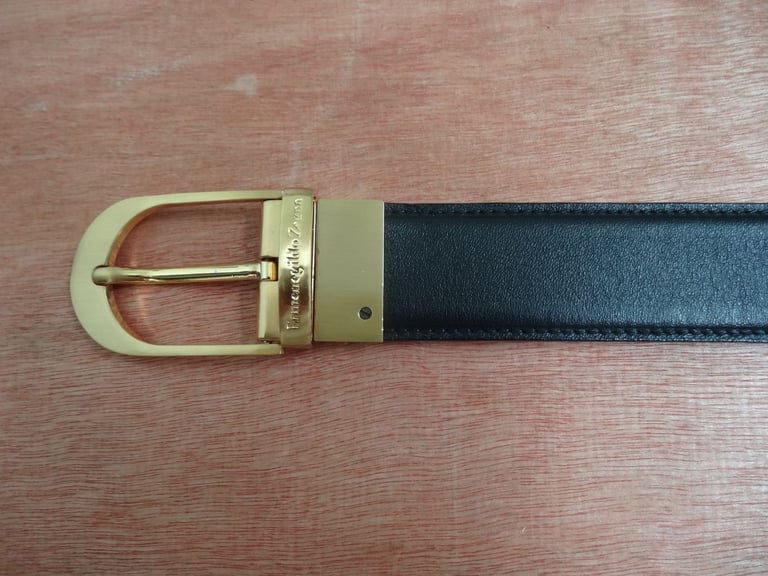 New Ermenegildo Zegna Reversible Trousers Belt Made in Italy.