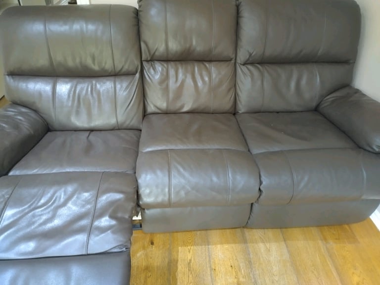 FREE Argos 3seater recliner leather (bonded) sofa | in Virginia Water,  Surrey | Gumtree