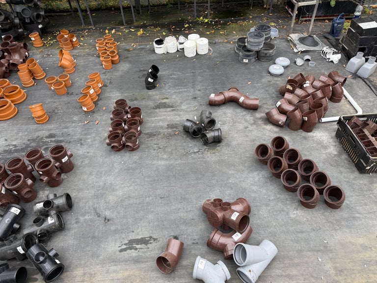 Groundwork piping, guttering, ducting, plumbing