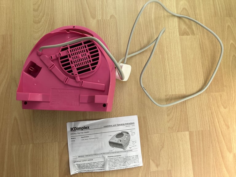 Dimplex pink 2kw electric fan heater