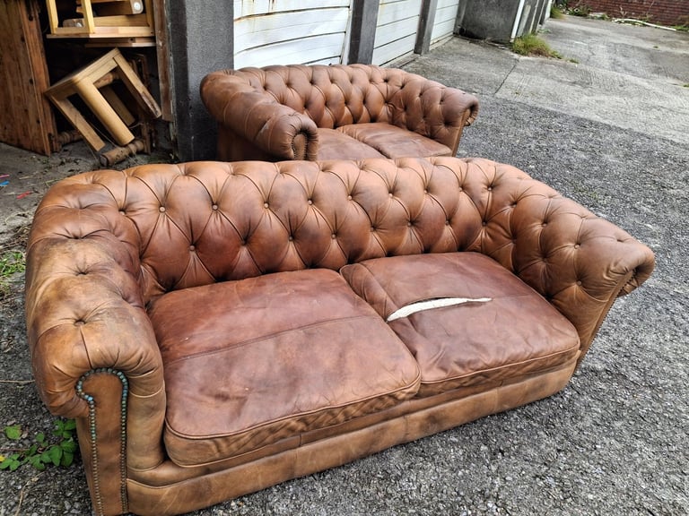 image for 3+2 Seater Leather Sofa – Genuine Leather