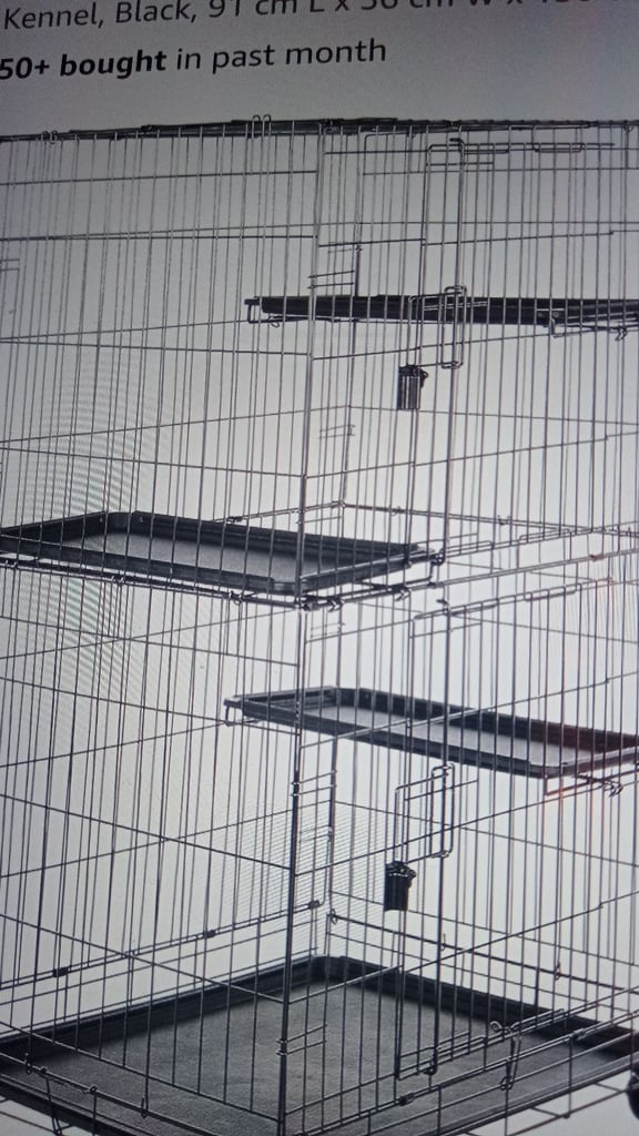 Cat cage 3 tear new never used no wheels lost in house move £70 