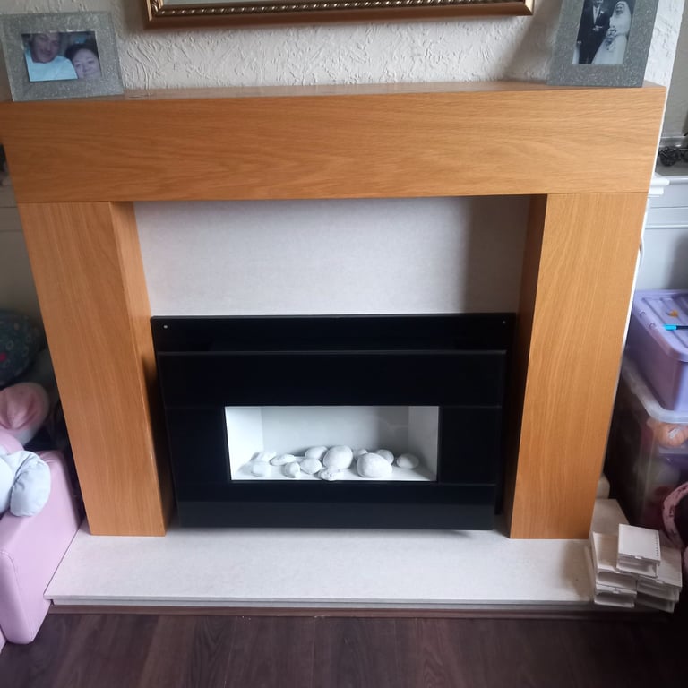 image for Electric fire and surround plus  marble 