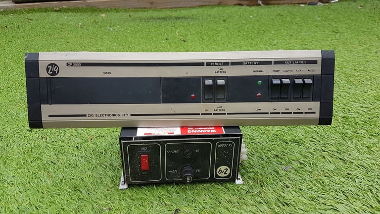 ZIG CP2000 with DCU-3, ZIG CP2000 with TX2000R battery chargers for camper caravan ect.