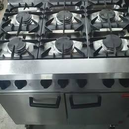 Natural Gas Falcon 6 Burner Plus Oven Range/ Cooker / Commercial Restaurant Cafe Indian takeaway