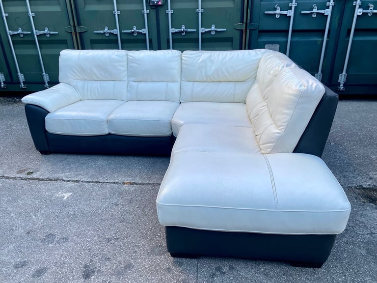 image for Real leather corner sofa 