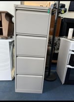 Filing Cabinet with 4 Lockable Drawers - Grey