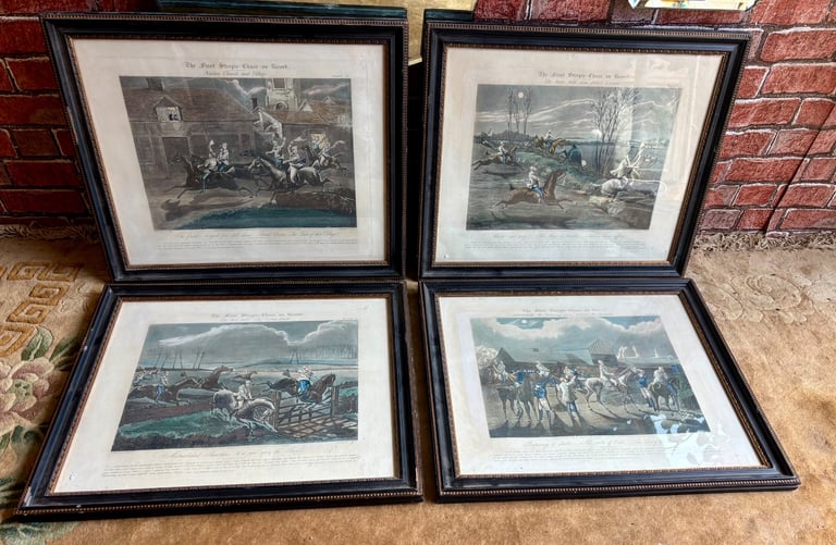 image for 4x Large Antique Horse/Equine framed pictures,H Alken 1839.