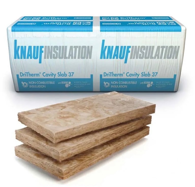 image for 50mm Knauf Insulation DriTherm 37 Cavity Insulation Slab 455mm x 1200mm (6.55m²) Qty 9 packs
