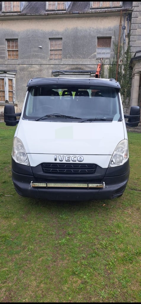 Iveco daily 3l xlwb crew cab hiab tipper 