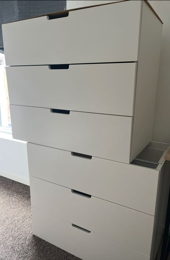 NORDLI Modular chest of 3 drawers, white  