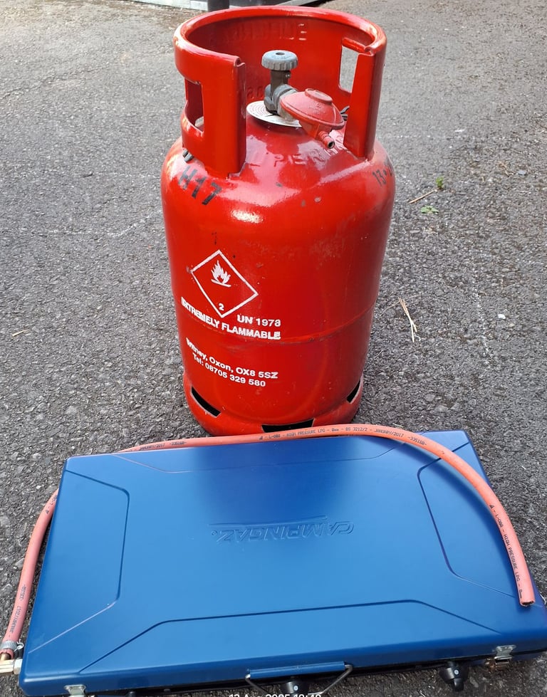 image for Double stove hob grill and 11kg gas bottle FULL
