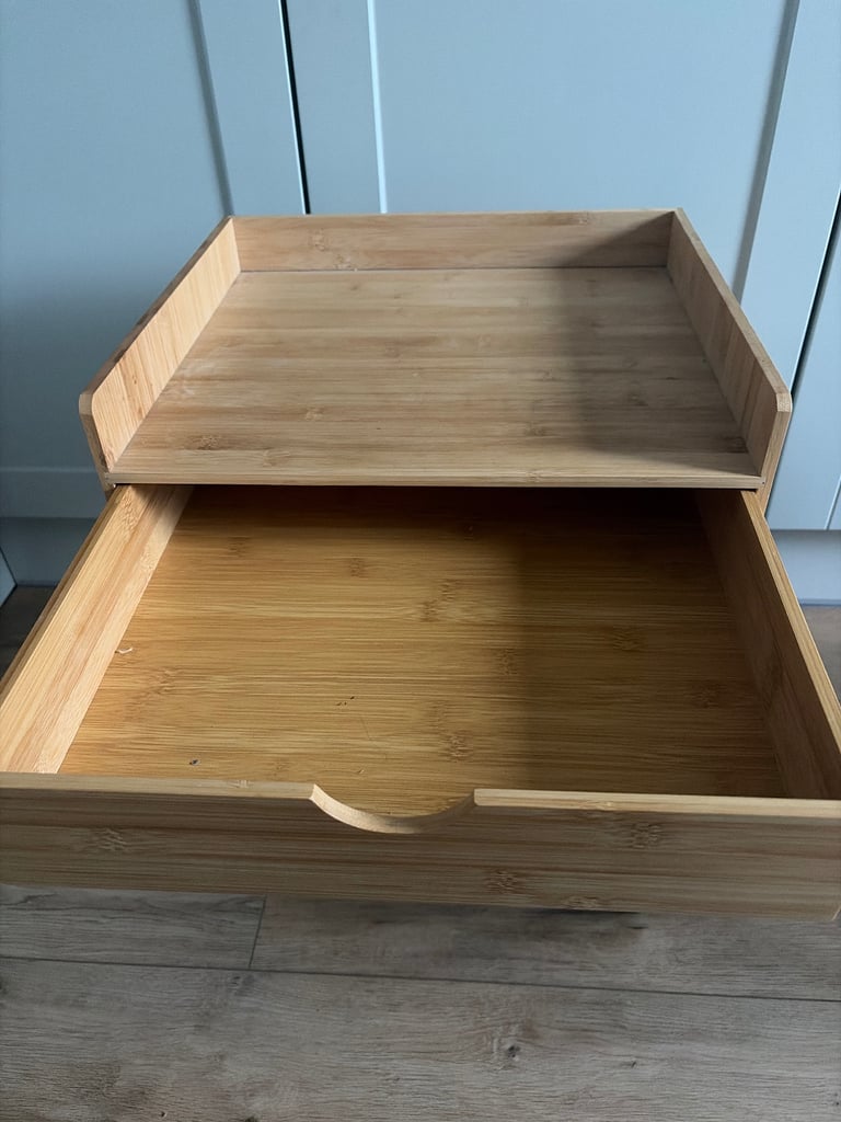 2 x bamboo bedside tables