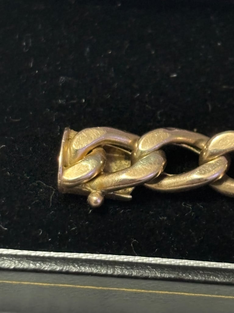9ct Gold Cuban Bracelet (30.31g) men's or ladies