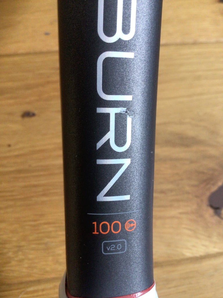 Wilson Burn 100 V2 Tennis Racket. Grip 2. Fresh Luxilon Restring 