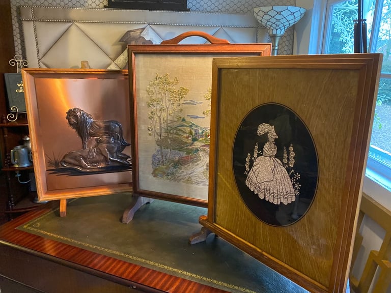 Vintage Antique Fire Screens Choice of Three  Prices from £75