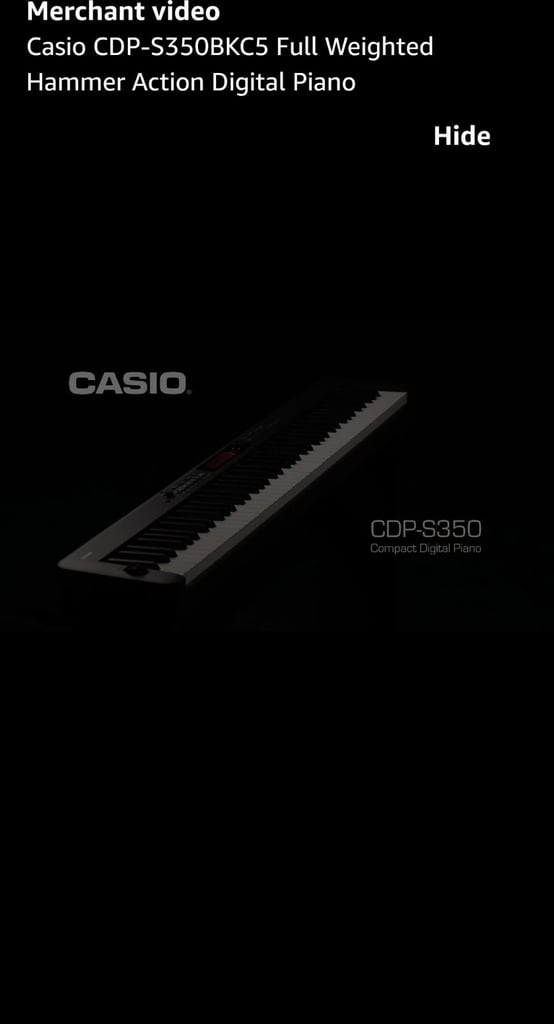 Casio CDP-S350BKC5 full 88 keys weighted hammer action Digital Piano