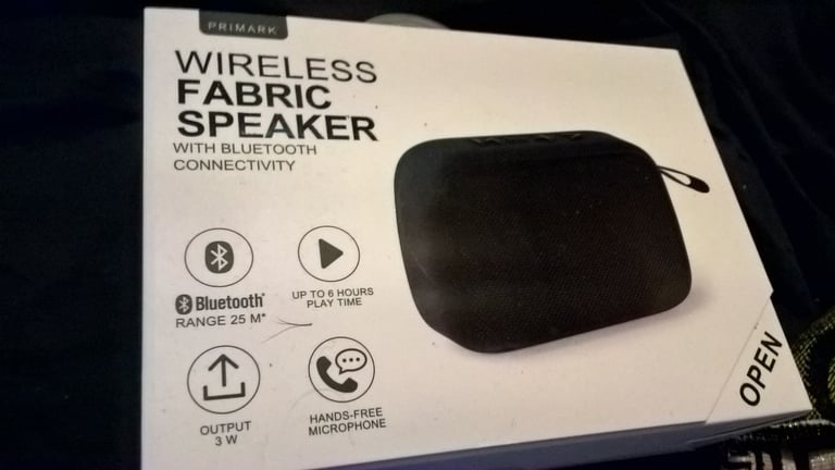 image for Wireless speaker. Bluetooth. sealed NEW. 6 hours. 3 watt. Micro card slot