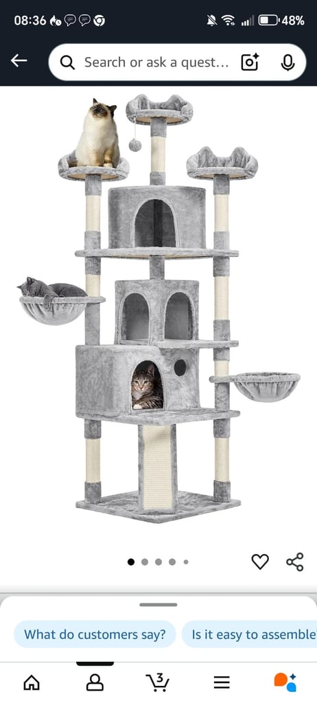 image for 200 cm xxxl cat tree suitable for larger cats in a multi cat household kittens 