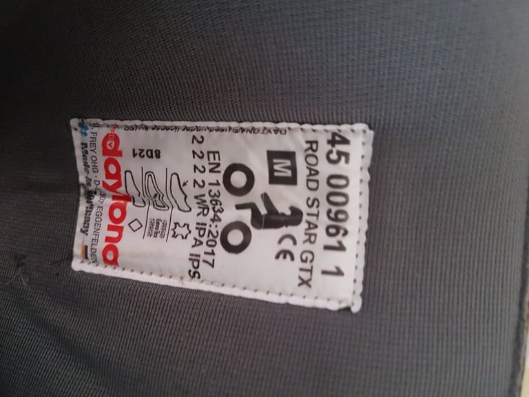 Daytona Gore tex motorcycle boots EU 45