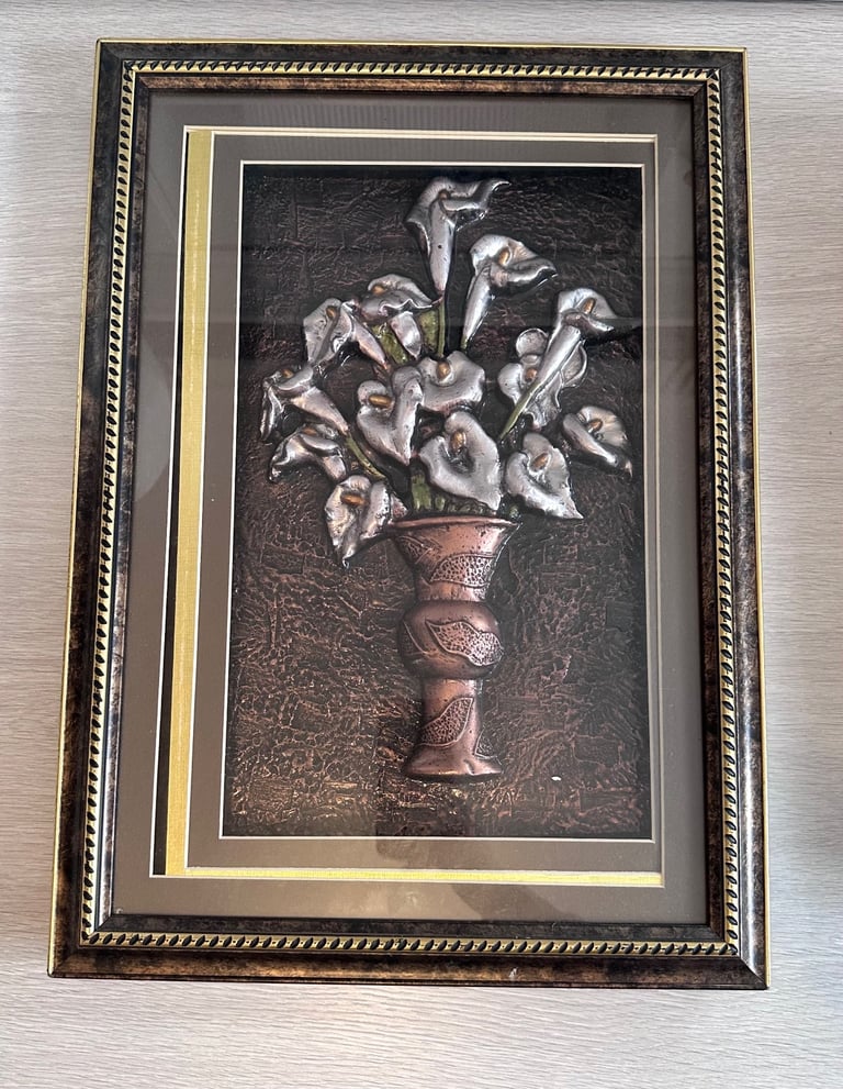 image for Framed metal artwork (open to offers)