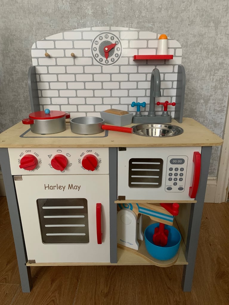 image for Wooden kitchen toys with accessories 