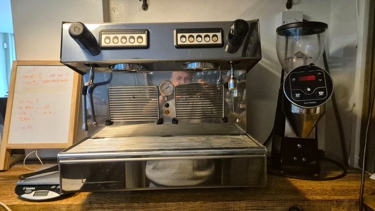 image for Commercail 2 group coffee machine and mazzer grinder 