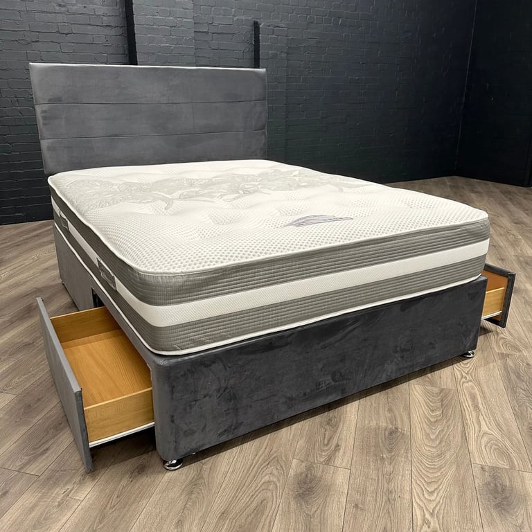 image for Divan Double Bed  | All Sizes & Multicolour - Same Day Delivery !! **