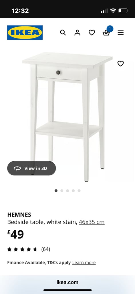 Hemnes side table beand new from ikea