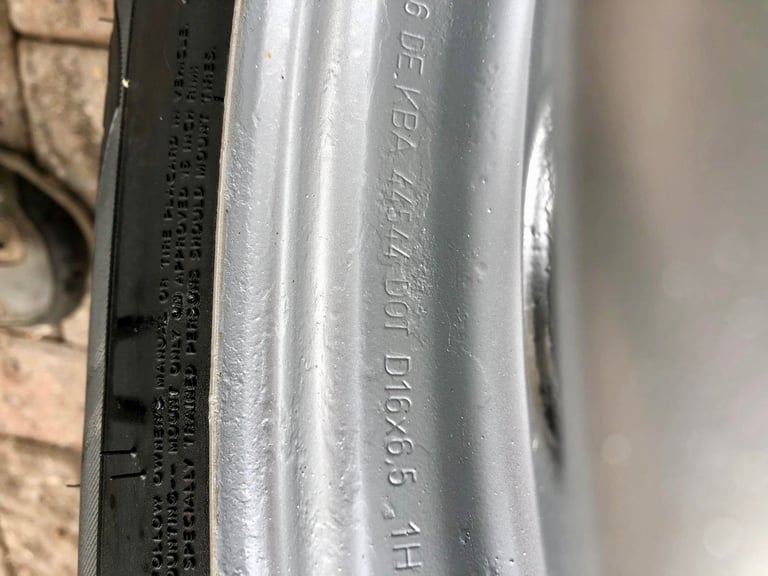 Full size 16" Steel Spare Wheel and new tyre