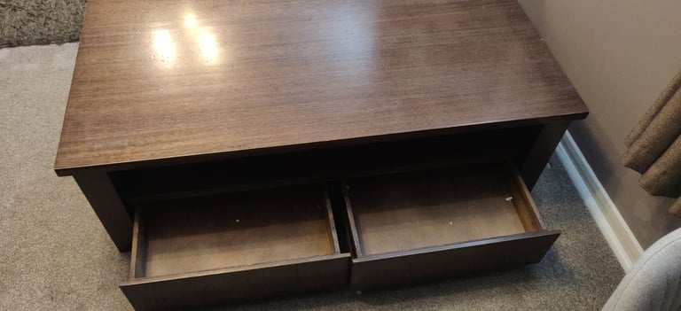 Solid Australian Oak Coffee Table with Drawers