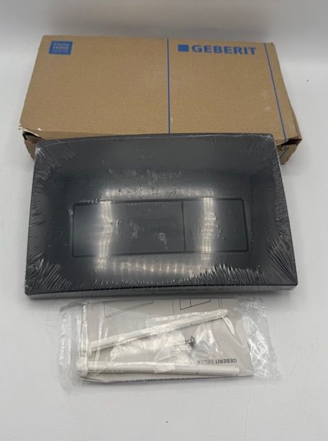 Geberit Delta50 WC Dual Flush Plate - Black Matt
