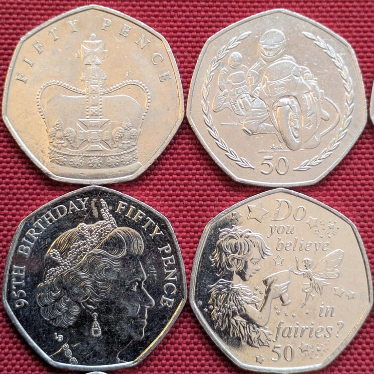 image for £2.50 each Lovely 50p ISLE of MAN coins