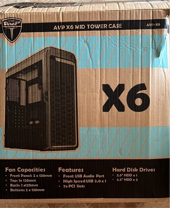 AVP X6 Mid Tower Black Case