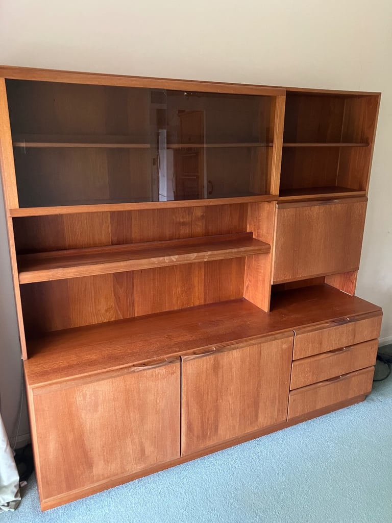 G-plan style 1970’s teak sideboard and display cabinet