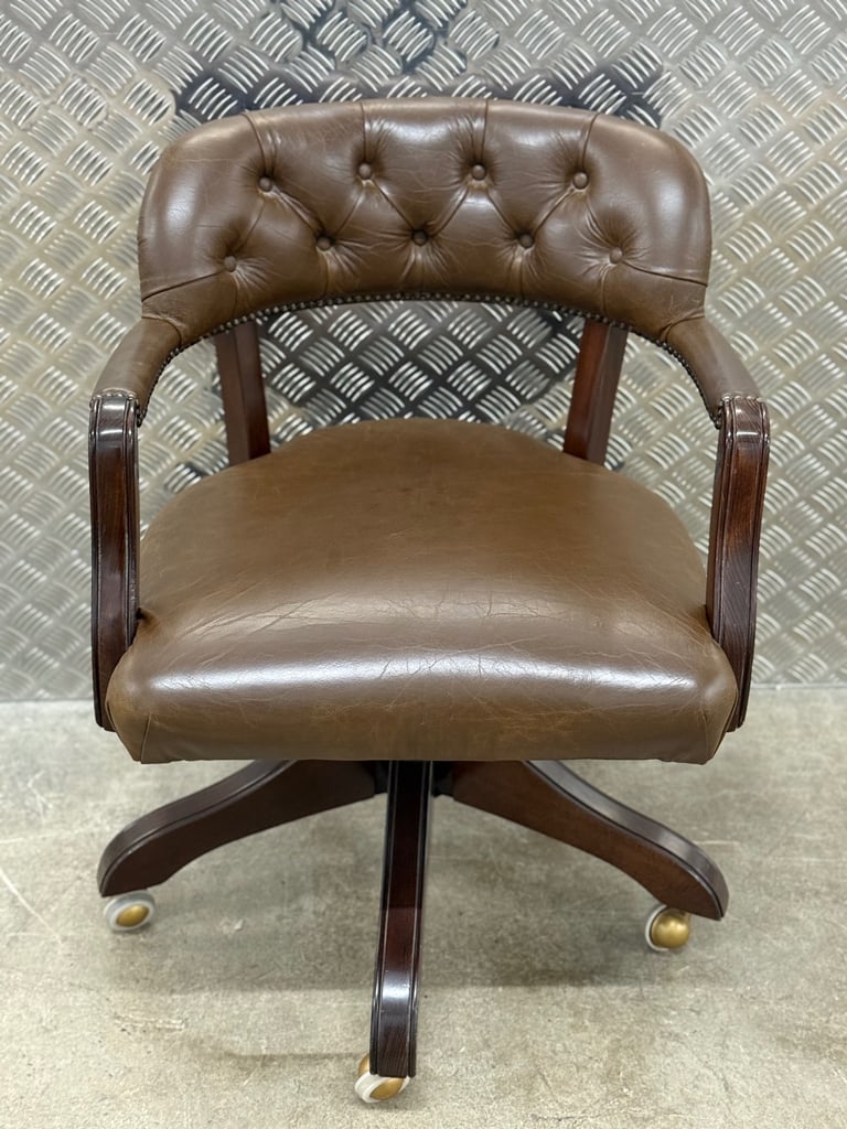 Laura Ashley Franklin leather office captains chair Garrat balmoral chair 