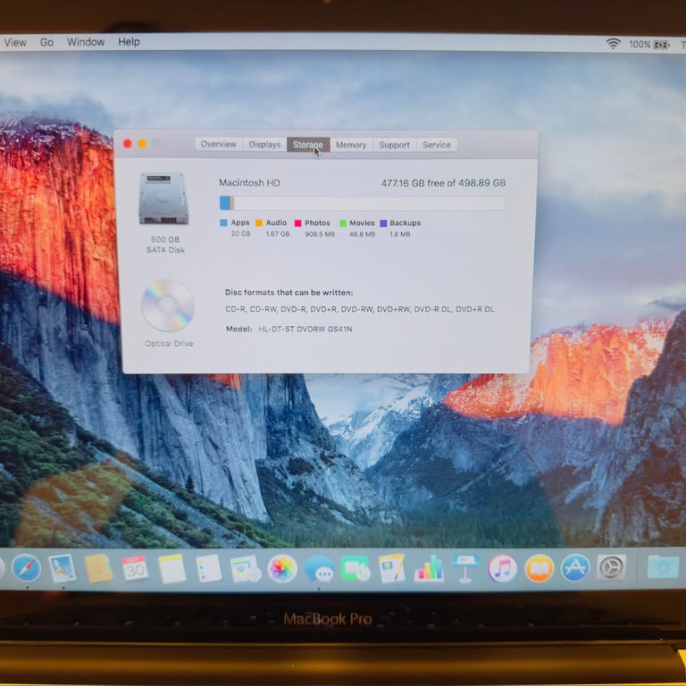 Apple MacBook Pro 13.3” screen