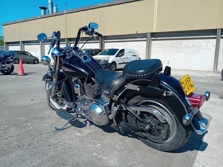 2003 54 HARLEY DAVIDSON HERITAGE SOFTAIL 1745 BLACK VANCE  HINES LONG SHOTS CRUI