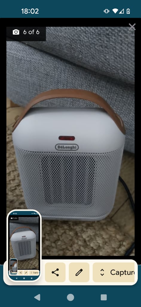 DELONGHI CERAMIC FAN HEATER