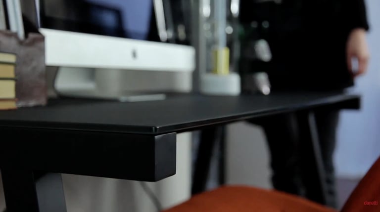 Danetti Cavour Black Glass Desk