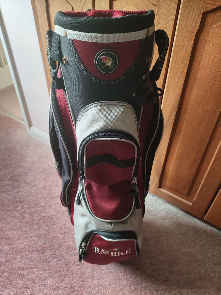 Bayhill (By Palmer), Black & Red Golf Bag with Dividers & Carry Strap - Exc Con