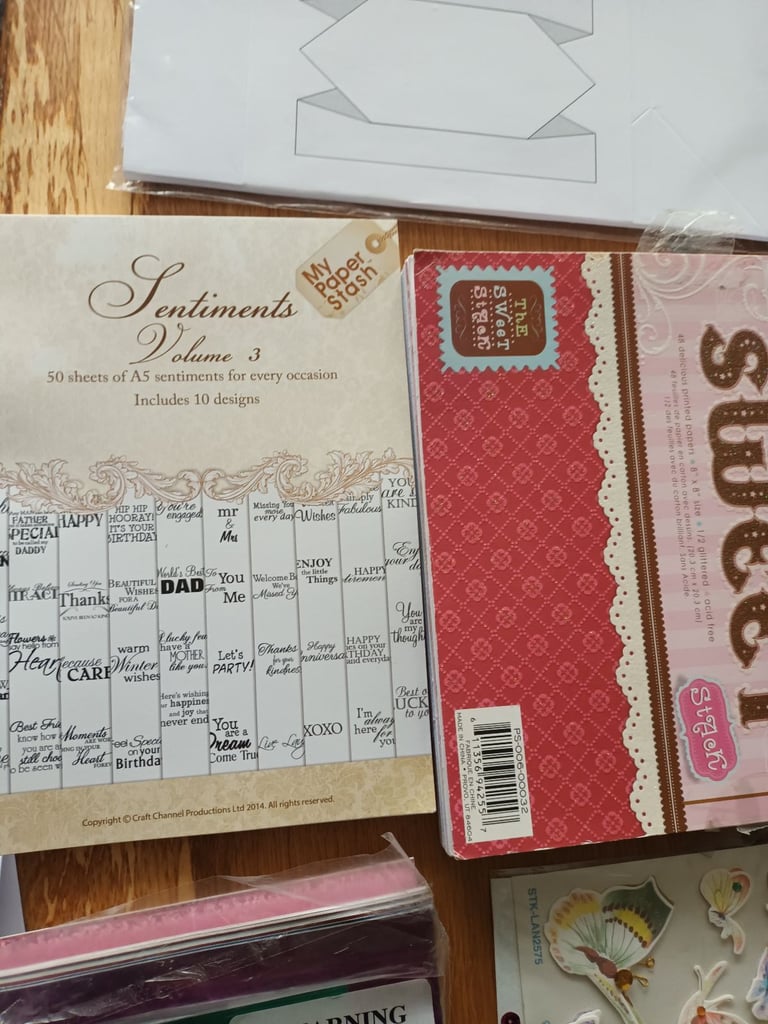 Card making scrapbook cards and envelopes art and craft card stickers job lot bargain new 