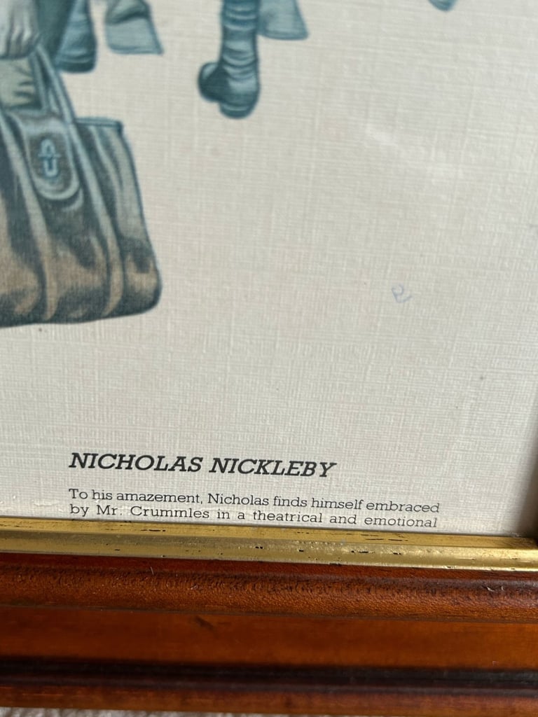 Set of 4 Charles Dickens Vintage Framed Pictures. Make an offer