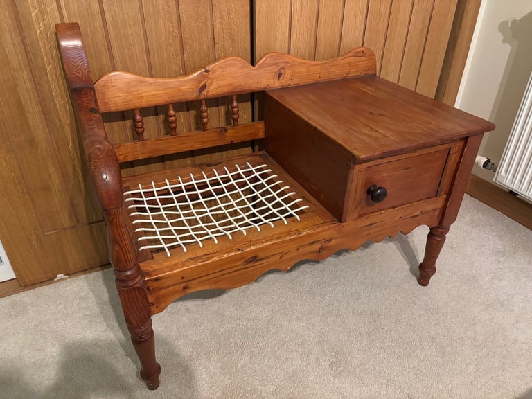 image for Hall table seat old telephone table seat 