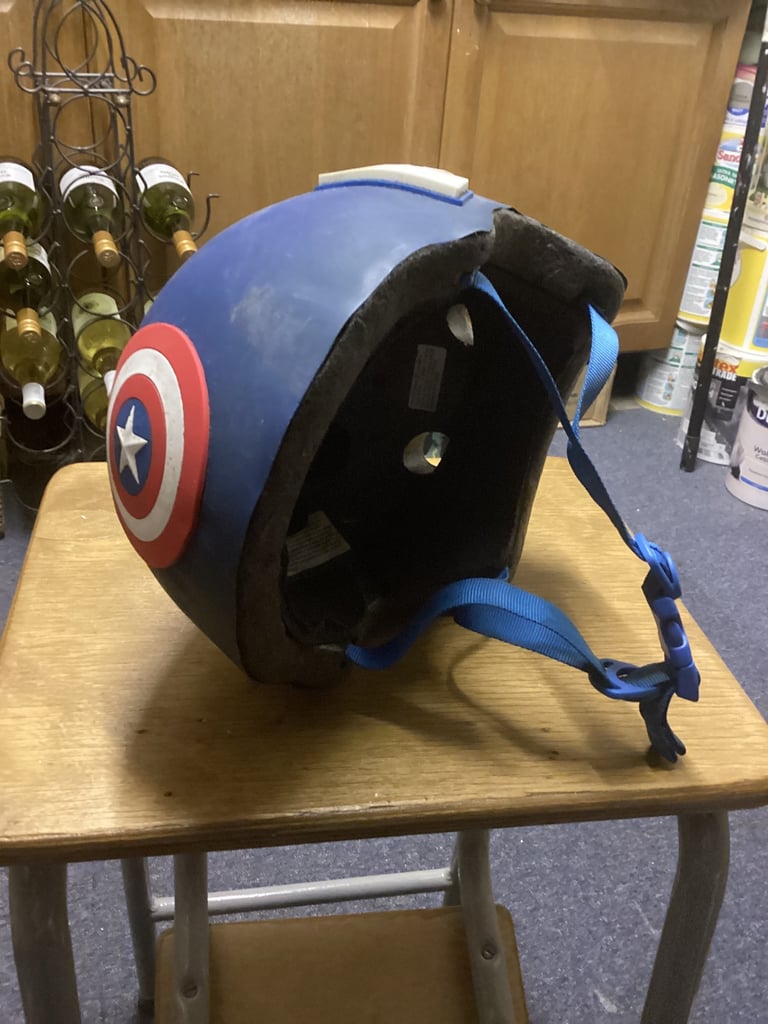 Child’s ‘Captain America’ cycle helmet